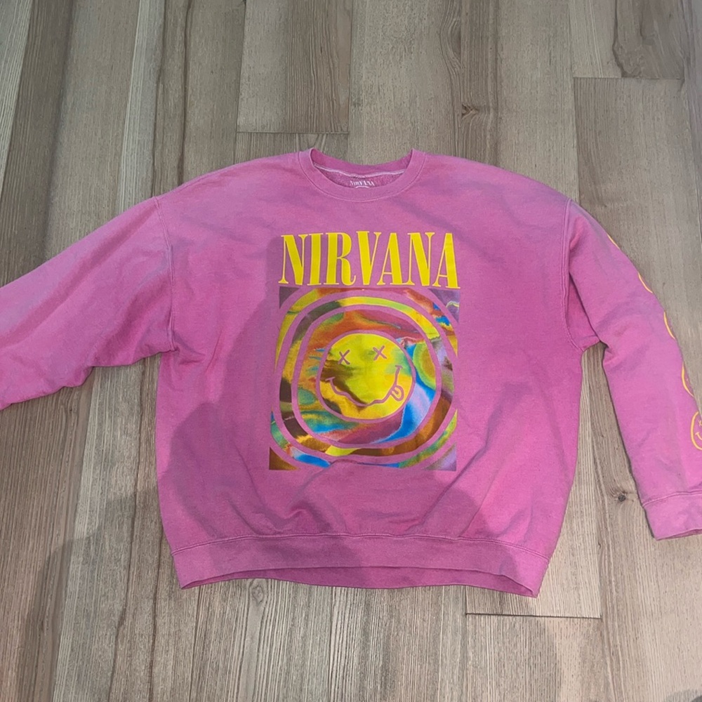 Urban outfitters oversized crew neck color pink